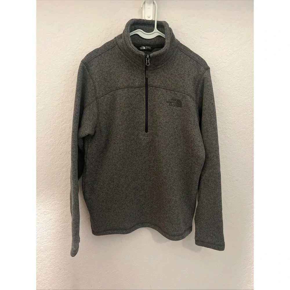 The North Face Mens Gordon Lyons 1/4 Zip Fleece Pullover Gray NF0A2SUX Small
